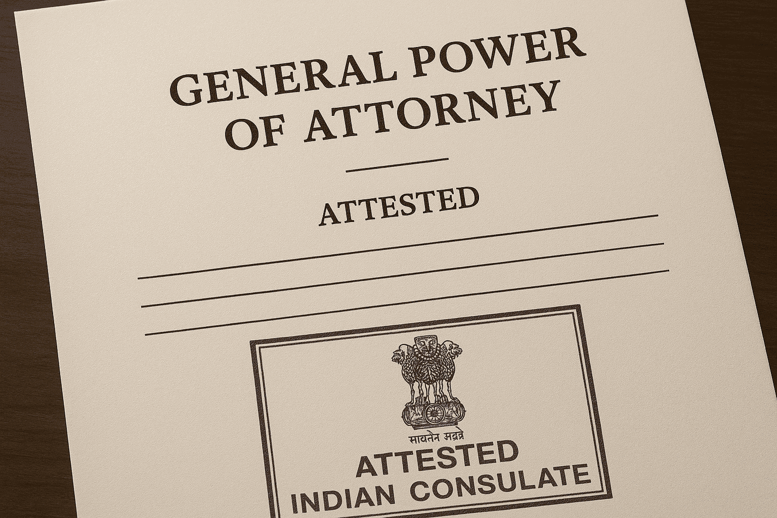 General Power of Attorney (GPA) Attestation